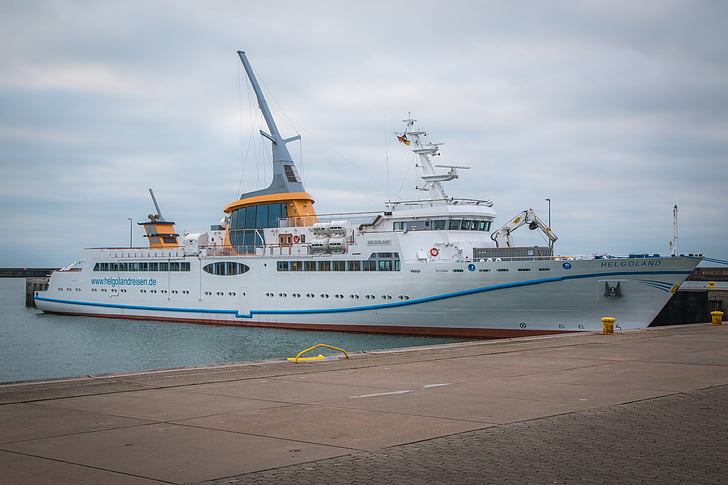 MS helgoland, trajekt, spuštění počítače, ostrov Helgoland, loď, voda, Doprava