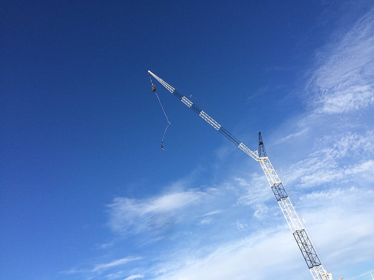 bungee jump, action, bungee, extreme, gravity, construction Industry, crane - Construction Machinery