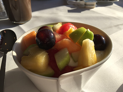 voćna salata, zdrav, prehrana, šarene, voće, vitamini, voće
