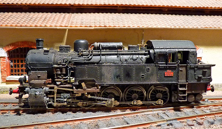 locomotive, miniature, chemin de fer de modèle, train, modèle
