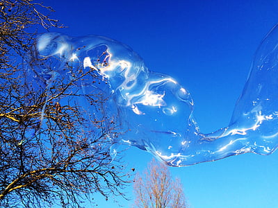 muilo burbulas, didžiulis, spalvinga, didelis, wabbelig, Vaivorykštinis, muiluotu vandeniu