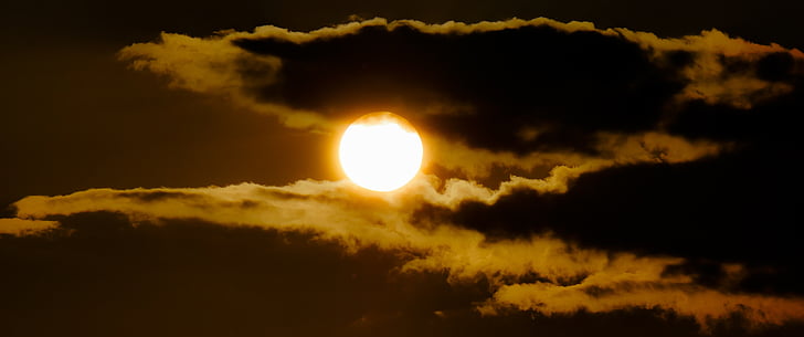 západ slnka, večerné slnko, slnko, Cloud, reflexie, večernej oblohe, atmosferické