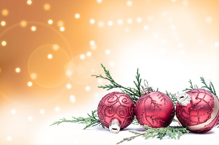 decorazione, rosso, tempo di Natale, Bagattella di Natale, cartolina di Natale, bianco, Sparkle