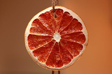 laranja, fatia, frutos secos, laranjas, secção transversal, decoração, pingente