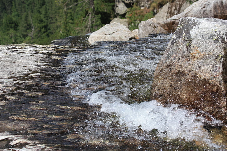 Tatry, Stream, air, ambang hitam kolam, Gunung hiking