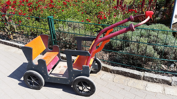 wooden vehicle, out, steering
