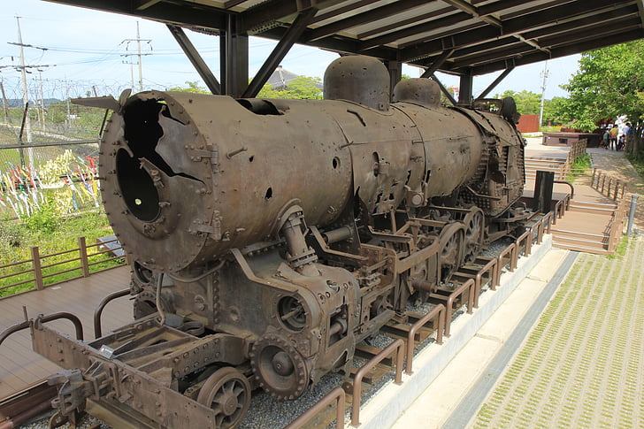 paju, imjingak park, tune station steam locomotive, during the korean war, the division of the, park, travel