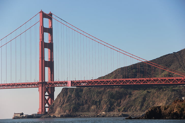 Golden gate bridge, San francisco, marin, point de repère, du Pacifique, eau, Californie