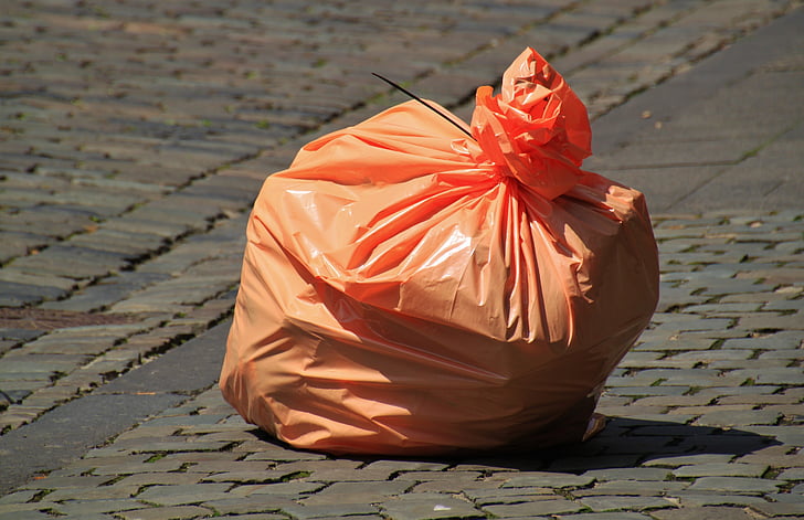 garbage bag, waste, non recyclable waste, garbage, environment, container, disposal