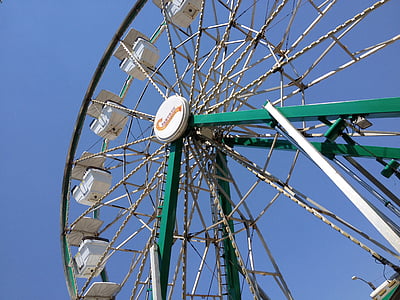 Arkansas valley fair, Karnevāls braukt, Ferris wheel, rats, zila