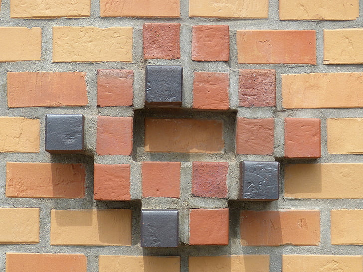 τοίχου, κλίνκερ, πέτρινο τοίχο, πρόσοψη, δομή, Hauswand, συμμετρική