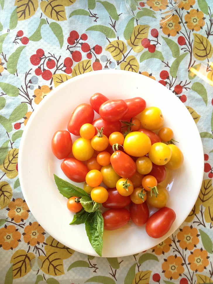 tomates, tomate cherry, fresco, cerezo, alimentos, tomate, saludable