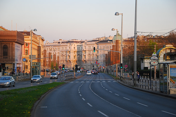 vienna, street, city, center, downtown, centre