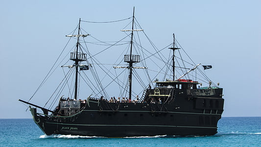 Cypern, krydstogtskib, piratskib, fritid, turisme, ferie, sort perle