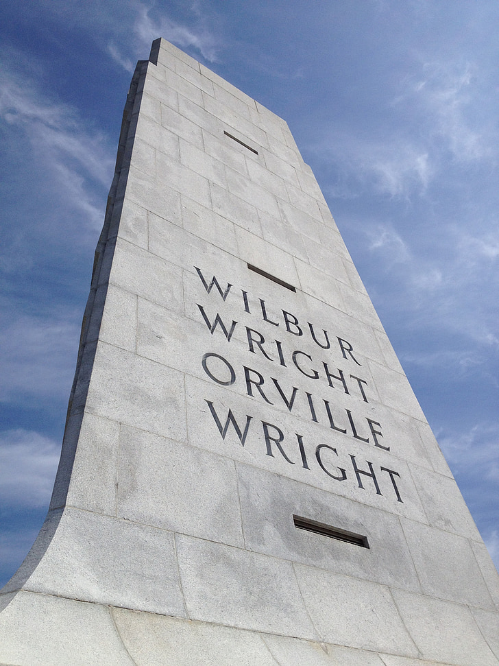 frères Wright, monument, Memorial, Wilbur, Orville, Aviation, granit