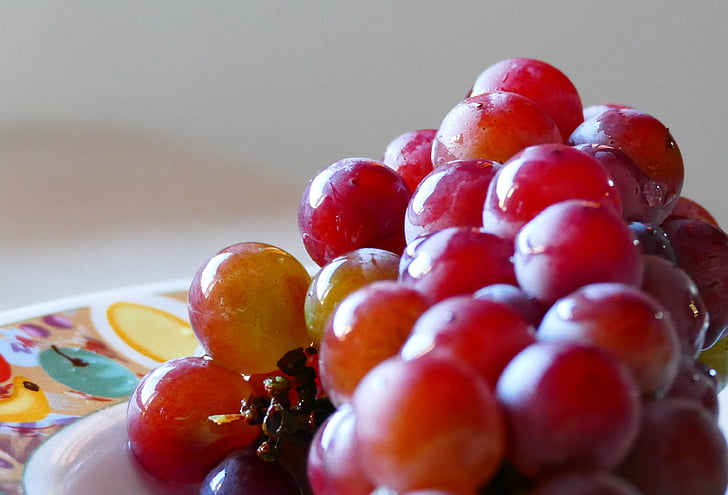 uvas, vermelho, frutas, comida, Monte, delicioso, produzir