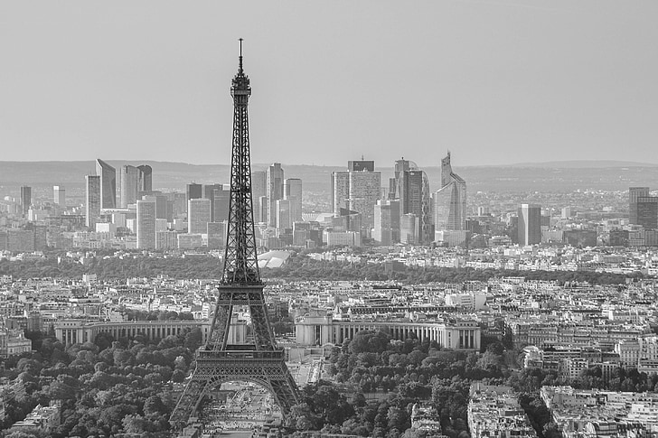 Paryžius, Prancūzija, Lankytinos vietos, su vaizdu į miestą, bokštas, Eifelio bokštas, Garsios vietos