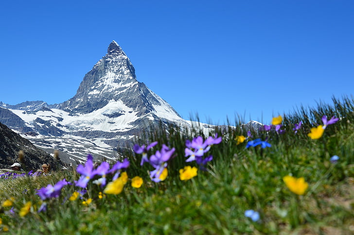 Matterhorn, Alpina, Zermatt, montanhas, Gornergrat, Valais, Suíça
