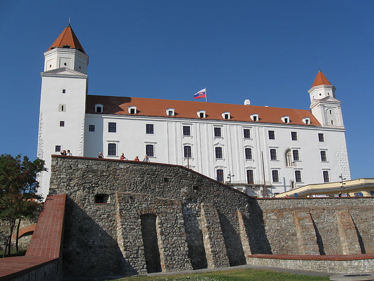 Bratislava, slott, staden, Megalopolis, Slovakien