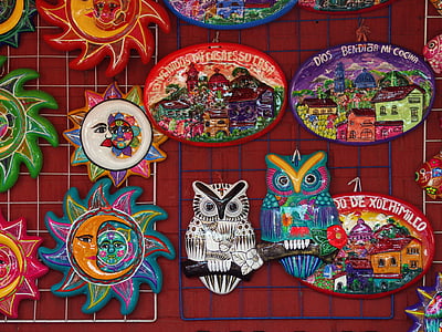Mexico, Xochimilco, markedet, håndverk, etnisk, steingods, keramiske