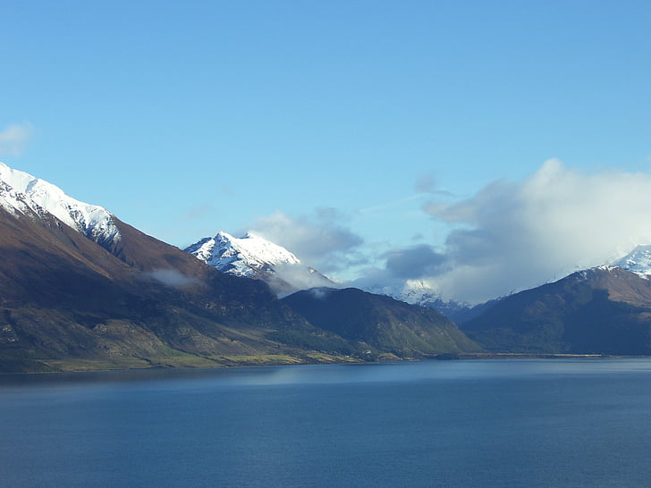 planine, ulazni, krajolik, slikovit, Novi Zeland