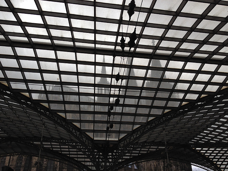 cologne, railway station, architecture, roof, glass, construction