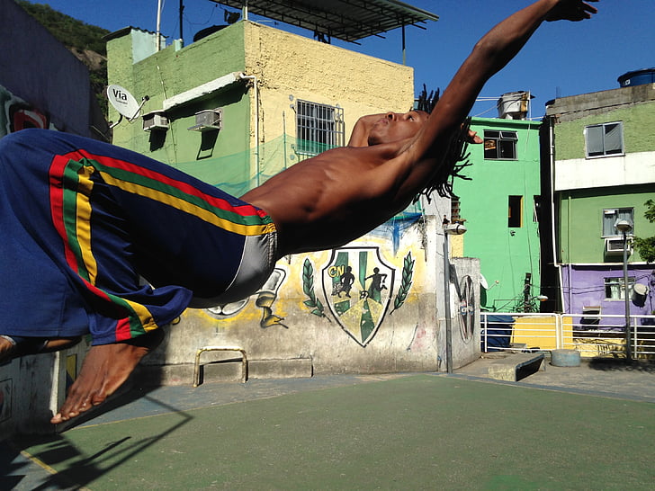 tánc, capoeira, Favela, teljesítmény, Brazília