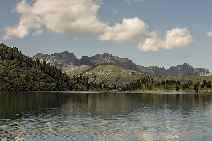 góry, Szwajcaria, Jezioro, Natura, programu Outlook, sielanka, góry