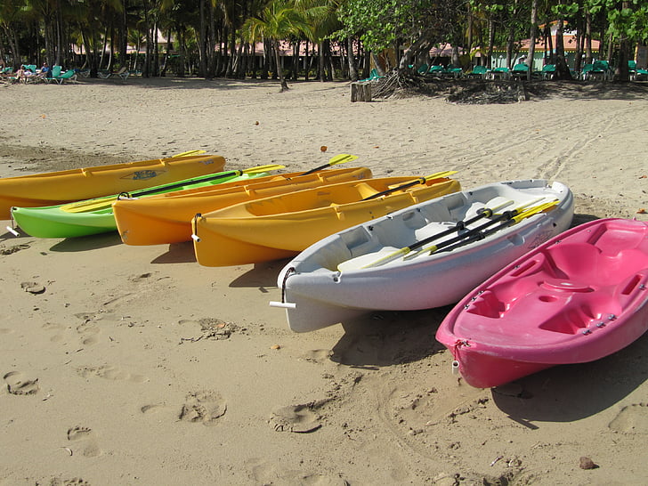 canoa, mare, spiaggia, Vacanze, kayak, kayak da mare, sport acquatici