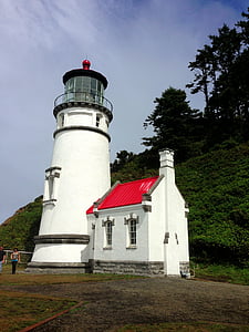 svetilnik, Oregon, obala, Ocean, svetilnik, obale, navtične