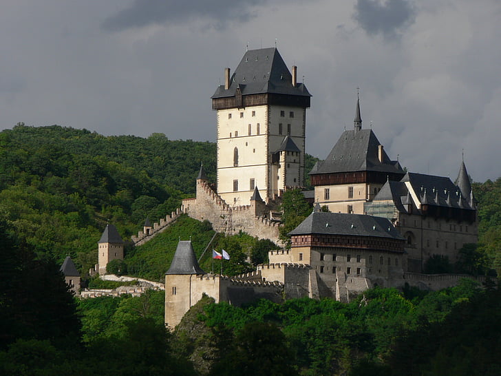 Schloss, Karlstein, Charles, Tschechisch, Republik, Turm, Holz