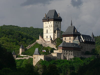 Castle, Karlstejn, Charles, tjekkisk, Republik, Tower, træ