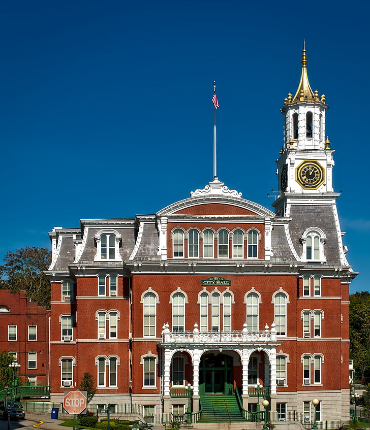Norwich, Connecticut, City hall, bygning, vartegn, historiske, regeringen