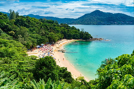 Beach, ľudia, Tropical, Thajsko, Phuket, Dovolenka, Cestovanie