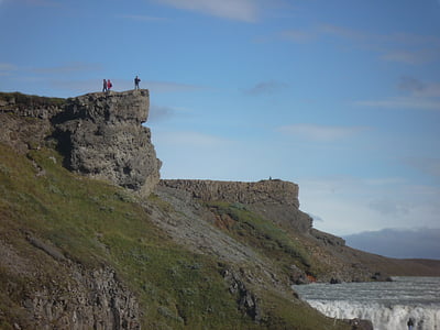 Gullfoss, Wodospad, Rzeka, Hvítá, Ölfusá, Haukadalur, Islandia