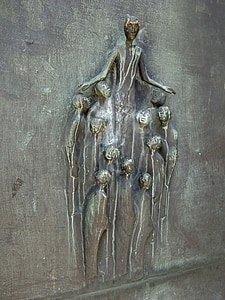 Colònia, antonitenkirche, porta de bronze, relleu, Art, Jesús, beneir