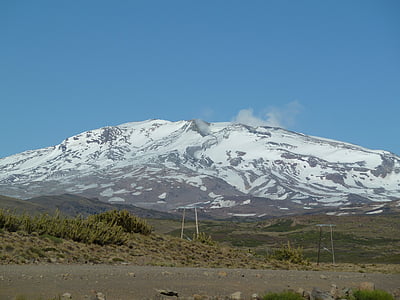 Argentyna, wulkan, Copahue, Andes, śnieg, Steam, Patagonia