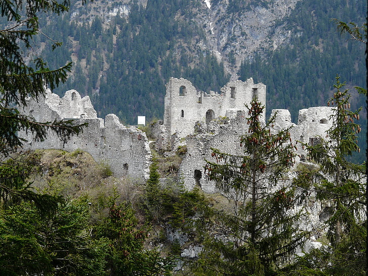 ruïna, Castell, Ehrenberg, pedra, edifici, Castell del cavaller, edat mitjana