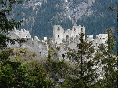 propast, dvorac, Ehrenberg, kamena, zgrada, viteški dvorac, srednji vijek