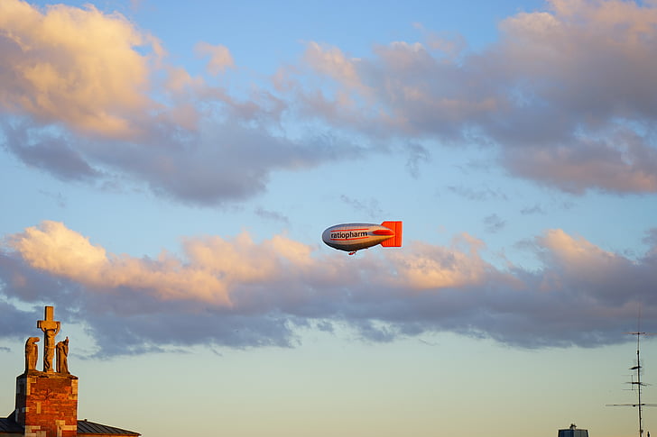 zeppelin, airship, fly, aircraft, sky, aviation, float