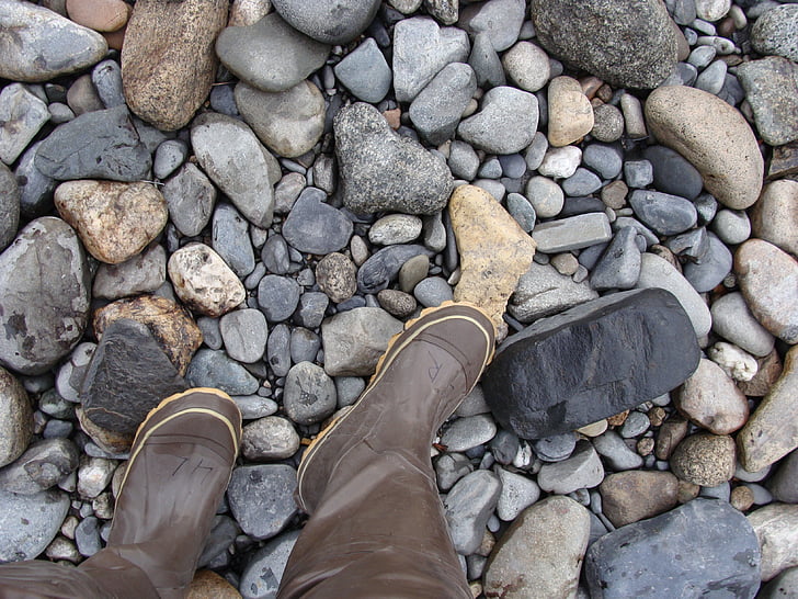 บูตเวลลิงตัน, รองเท้าบูท, ตกปลา, รองเท้ายาง, แม่น้ำ, ธรรมชาติ, อลาสกา