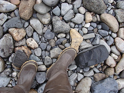 Wellington démarrage, bottes, pêche, bottes en caoutchouc, rivière, nature, Alaska
