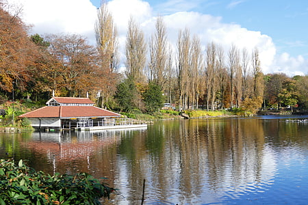 沃尔索尔植物园, 沃尔索尔, 吸引力, 秋天, 小船, 划船, 英国