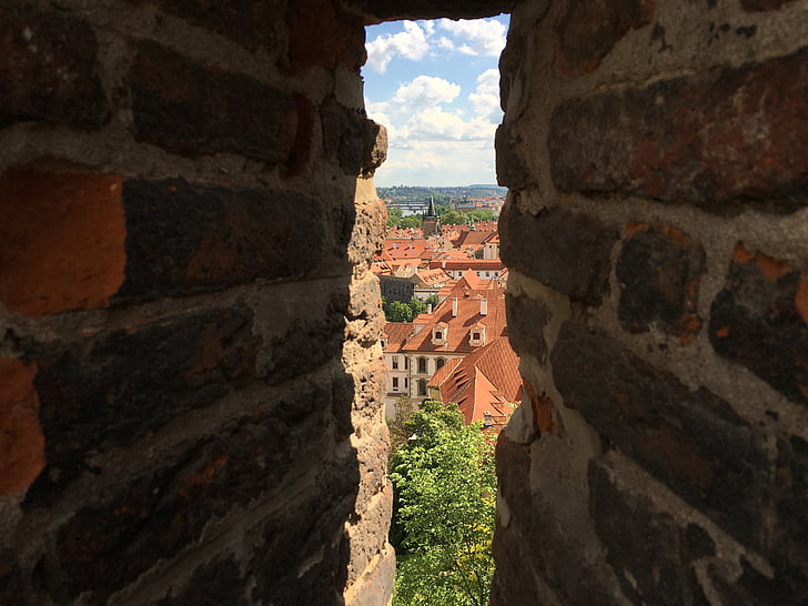 tærskel, Tjekkiet, den gamle bydel, Hradcany, landskab, City, bygningers arkitektoniske