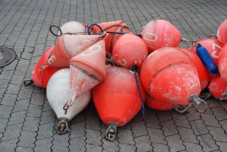 bootsfender, buoys, red, boot