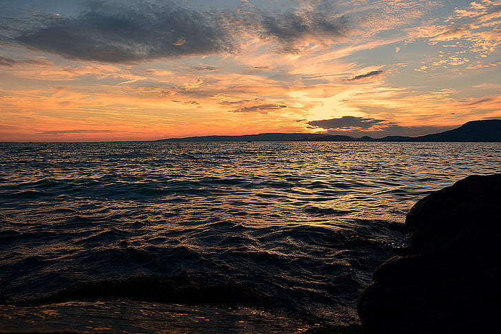 Lago balaton, Nightfall, tramonto