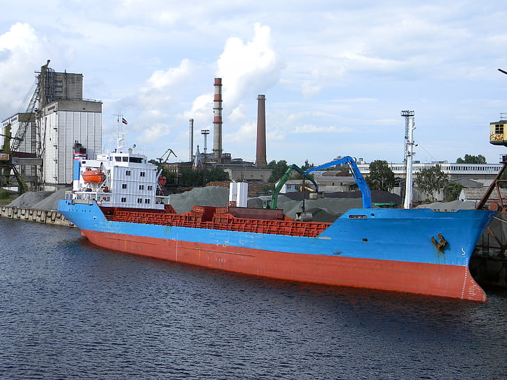Dock, Port, Logistika, kontajner, Kontajnerová loď, zaťaženie, loď