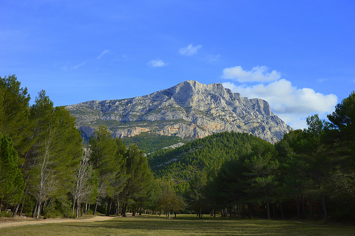 mountain, france, aix in provence, holy victory