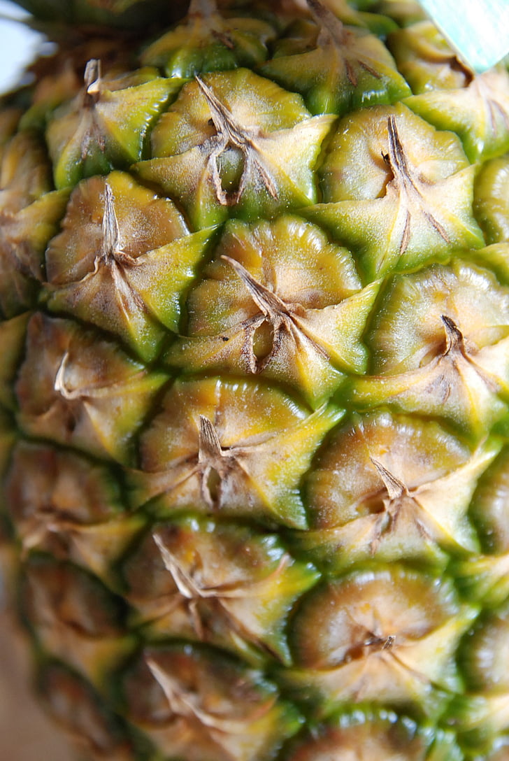 close up, pineapple, macro, fruit, food, freshness, ripe