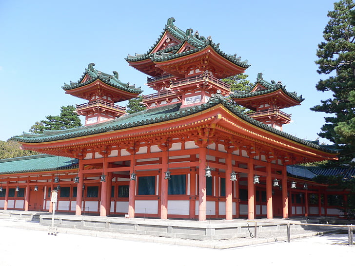 Temple, japonès, Japó, Kyoto, tradicional, arquitectura, Àsia